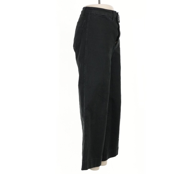 Madewell Emmett Black Wide Leg Crop Pants Size 27 Tall - Picture 5 of 9